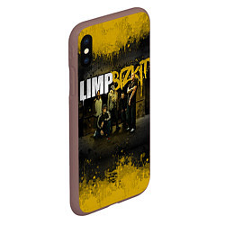 Чехол iPhone XS Max матовый Limp Bizkit: Gold Street, цвет: 3D-коричневый — фото 2