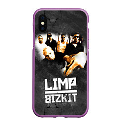 Чехол iPhone XS Max матовый Limp Bizkit: Rock in to you, цвет: 3D-фиолетовый