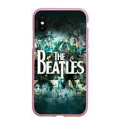 Чехол iPhone XS Max матовый The Beatles Stories, цвет: 3D-розовый