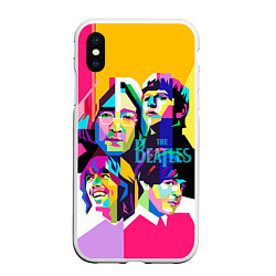 Чехол iPhone XS Max матовый The Beatles: Poly-art