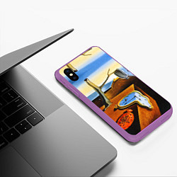 Чехол iPhone XS Max матовый Постоянство Памяти, цвет: 3D-фиолетовый — фото 2