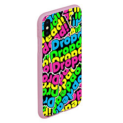 Чехол iPhone XS Max матовый Drop Dead: Acid Pattern, цвет: 3D-розовый — фото 2