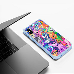Чехол iPhone XS Max матовый My Little Pony, цвет: 3D-голубой — фото 2