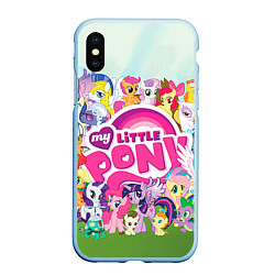 Чехол iPhone XS Max матовый My Little Pony, цвет: 3D-голубой