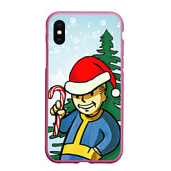 Чехол iPhone XS Max матовый Fallout Christmas