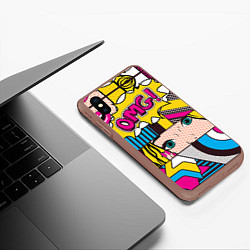 Чехол iPhone XS Max матовый POP ART, цвет: 3D-коричневый — фото 2