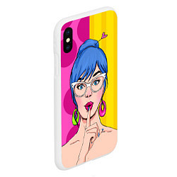 Чехол iPhone XS Max матовый POP ART, цвет: 3D-белый — фото 2