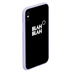 Чехол iPhone XS Max матовый Blah-blah, цвет: 3D-светло-сиреневый — фото 2