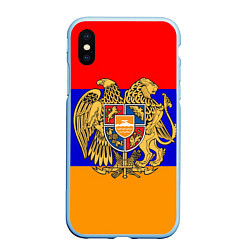 Чехол iPhone XS Max матовый Герб и флаг Армении