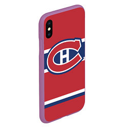 Чехол iPhone XS Max матовый Montreal Canadiens, цвет: 3D-фиолетовый — фото 2