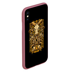 Чехол iPhone XS Max матовый Овен, цвет: 3D-малиновый — фото 2