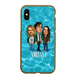 Чехол iPhone XS Max матовый Nirvana: Water, цвет: 3D-коричневый