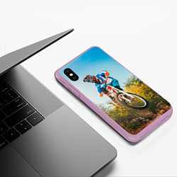 Чехол iPhone XS Max матовый МТБ, цвет: 3D-сиреневый — фото 2