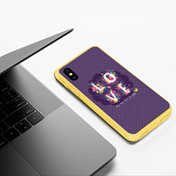 Чехол iPhone XS Max матовый Love, цвет: 3D-желтый — фото 2