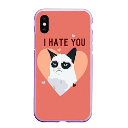 Чехол iPhone XS Max матовый I hate you