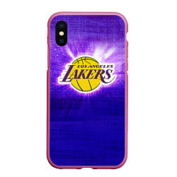 Чехол iPhone XS Max матовый Los Angeles Lakers