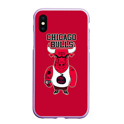 Чехол iPhone XS Max матовый Chicago bulls