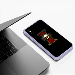 Чехол iPhone XS Max матовый Инсигния, цвет: 3D-светло-сиреневый — фото 2
