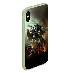 Чехол iPhone XS Max матовый Титан, цвет: 3D-салатовый — фото 2