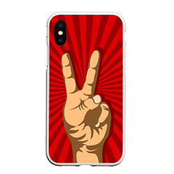 Чехол iPhone XS Max матовый Всё Peace DATA, цвет: 3D-белый