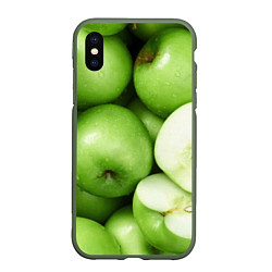 Чехол iPhone XS Max матовый Яблочная