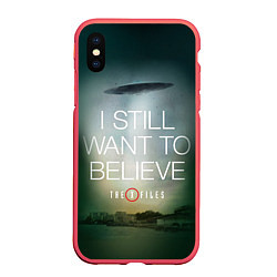 Чехол iPhone XS Max матовый I still want to believe