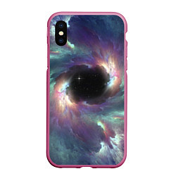 Чехол iPhone XS Max матовый Star light space, цвет: 3D-малиновый