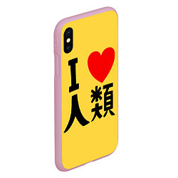 Чехол iPhone XS Max матовый No game no life Sora, цвет: 3D-розовый — фото 2