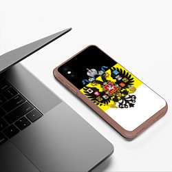 Чехол iPhone XS Max матовый Имперский Флаг, цвет: 3D-коричневый — фото 2