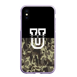 Чехол iPhone XS Max матовый FCK U: Camo