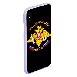 Чехол iPhone XS Max матовый ВС России: вышивка, цвет: 3D-светло-сиреневый — фото 2