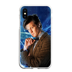 Чехол iPhone XS Max матовый 11th Doctor Who, цвет: 3D-белый