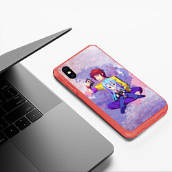 Чехол iPhone XS Max матовый No Game No Life, цвет: 3D-красный — фото 2