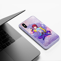 Чехол iPhone XS Max матовый No Game No Life, цвет: 3D-светло-сиреневый — фото 2