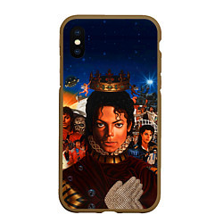 Чехол iPhone XS Max матовый Michael Jackson: Pop King