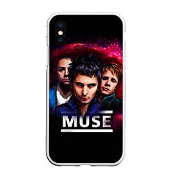 Чехол iPhone XS Max матовый Muse Band, цвет: 3D-белый