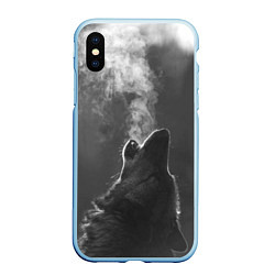 Чехол iPhone XS Max матовый Воющий волк