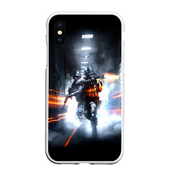 Чехол iPhone XS Max матовый Battlefield Hardline, цвет: 3D-белый