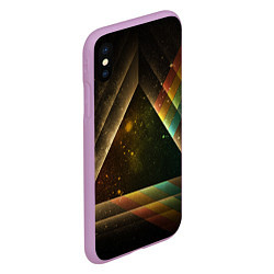 Чехол iPhone XS Max матовый Pink Phloyd: Triangle, цвет: 3D-сиреневый — фото 2