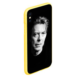 Чехол iPhone XS Max матовый David Bowie: Black Face, цвет: 3D-желтый — фото 2
