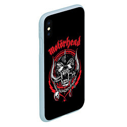 Чехол iPhone XS Max матовый Motorhead, цвет: 3D-голубой — фото 2