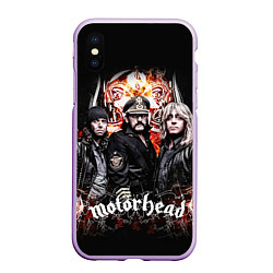 Чехол iPhone XS Max матовый Motorhead Band, цвет: 3D-сиреневый