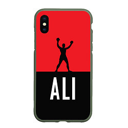 Чехол iPhone XS Max матовый Ali Boxing