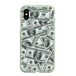 Чехол iPhone XS Max матовый Банкноты