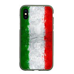 Чехол iPhone XS Max матовый Italian, цвет: 3D-темно-зеленый