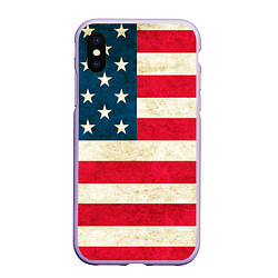 Чехол iPhone XS Max матовый США, цвет: 3D-светло-сиреневый