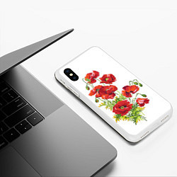 Чехол iPhone XS Max матовый Вышивка 22, цвет: 3D-белый — фото 2