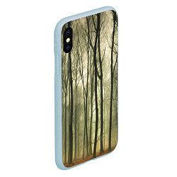 Чехол iPhone XS Max матовый Чарующий лес, цвет: 3D-голубой — фото 2