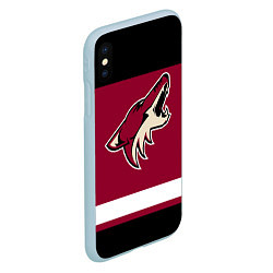 Чехол iPhone XS Max матовый Arizona Coyotes, цвет: 3D-голубой — фото 2