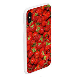 Чехол iPhone XS Max матовый Клубнички, цвет: 3D-белый — фото 2